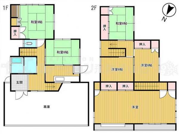 高山市松本町 中古戸建 5LDK 間取り図 