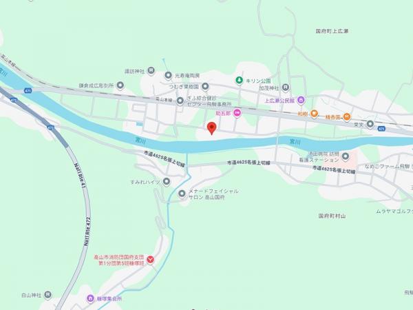 高山市国府町上広瀬 住宅用土地 333.94坪 現地案内図 