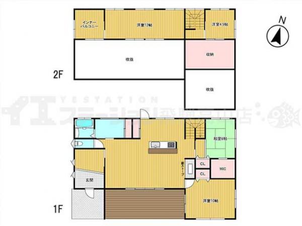 高山市国府町宇津江 中古戸建 4LDK 間取り図 