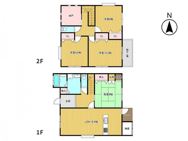 【ご商談中】高山市上岡本町2丁目 中古戸建 ４LDK 間取り図 