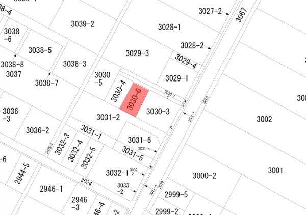 高山市一之宮町 住宅用土地 43.55坪 区画図 