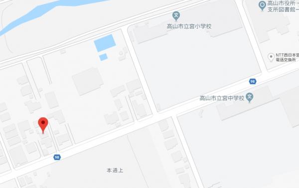 高山市一之宮町 住宅用土地 43.55坪 現地案内図 