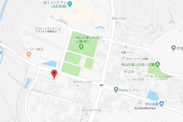 高山市中山町 倉庫付き土地 45.67坪 現地案内図 