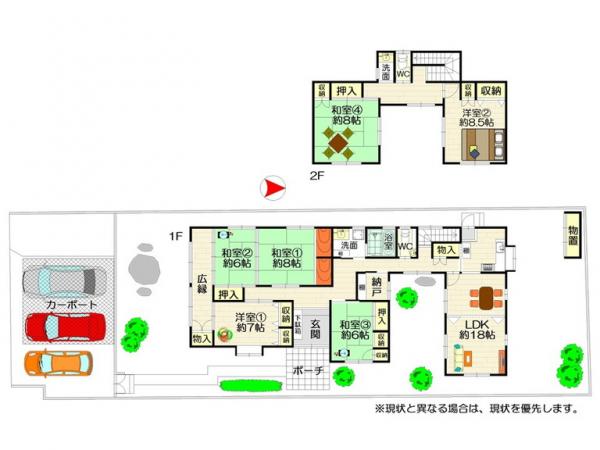 中古戸建 名西郡石井町藍畑字東覚円 JR徳島線石井駅 1,500万円
