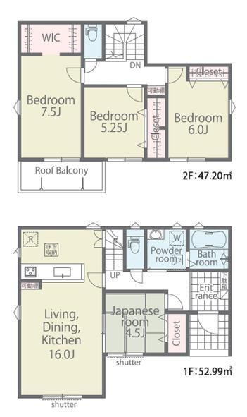 新築戸建 板野郡藍住町矢上字春日 JR高徳線勝瑞駅 2,650万円