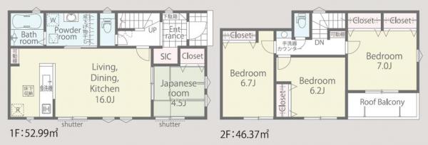 新築戸建 徳島市北田宮3丁目 JR徳島線佐古駅 3,190万円