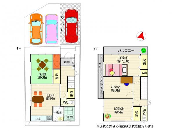 中古戸建 徳島市勝占町中山 JR牟岐線地蔵橋駅 1,480万円