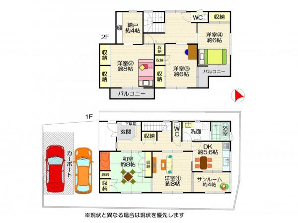 中古戸建 徳島市北沖洲４丁目 JR牟岐線阿波富田駅 1,500万円