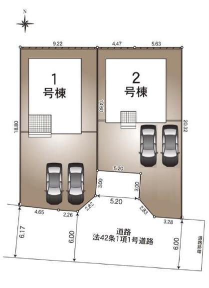 新築戸建 板野郡藍住町東中富字敷地傍示 JR高徳線阿波川端駅 2,680万円
