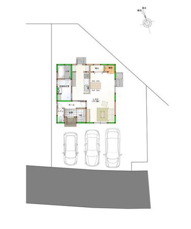 新築戸建 板野郡北島町中村字前田道添 JR高徳線吉成駅 2,898万円