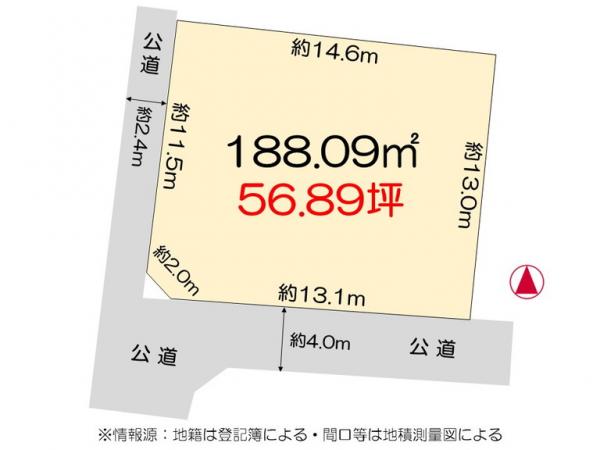 土地 板野郡藍住町徳命字元村東 JR高徳線吉成駅 560万円