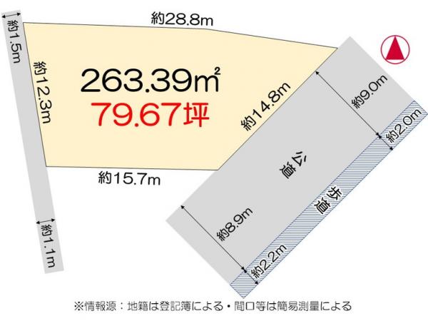 土地 徳島市富田橋6丁目 JR牟岐線二軒屋駅 2,500万円