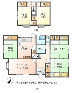 中古戸建 津山市西中524 因美線美作滝尾駅 12800000