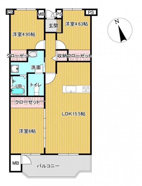 中古マンション 岡山市中区浜372-1 JR山陽本線西川原駅 1,529万円