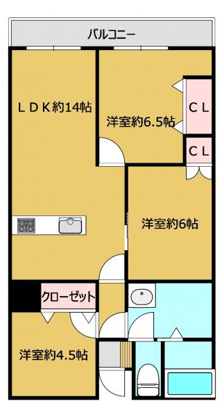 中古マンション 岡山市中区門田屋敷１丁目8-31 岡山電軌東山本線門田屋敷駅 1,479万円