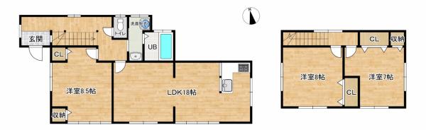 中古戸建 津山市小原9-10 JR姫新線津山駅 2,029万円