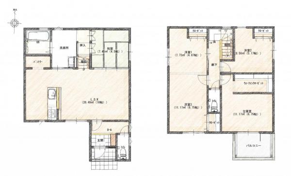 新築戸建 岡山市中区乙多見141-2 JR山陽本線東岡山駅 3,680万円