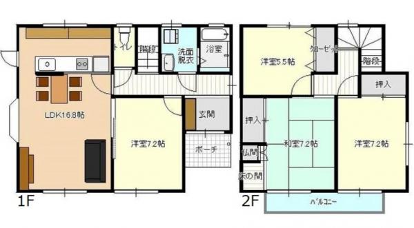 西大沢1丁目 間取り図 