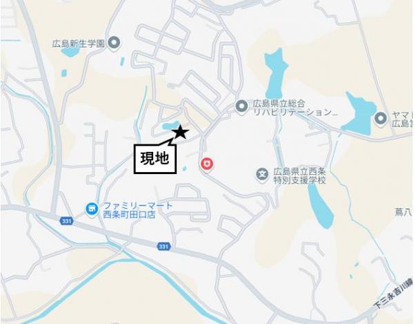 西条町田口 現地案内図 