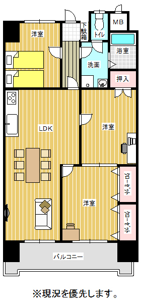 中古マンション 福岡県北九州市門司区社ノ木1丁目17-10 鹿児島本線門司駅 1498万円