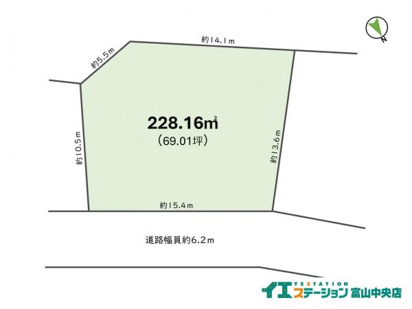 土地 富山市下野新3839-22 高山本線西富山駅 770万円