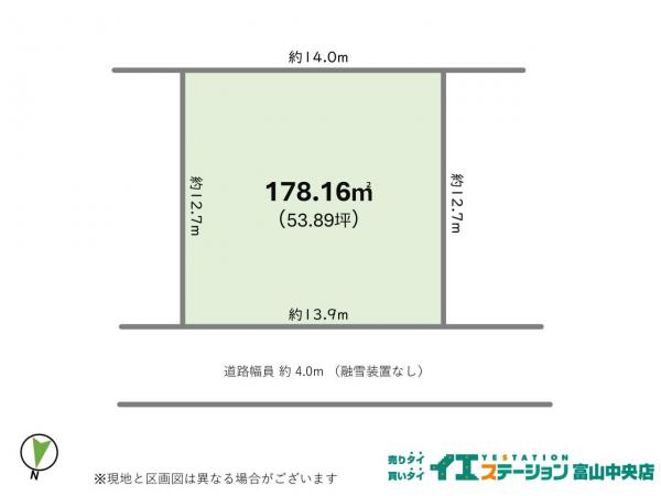 土地 富山市町村136-5 富山地鉄本線東新庄駅 430万円