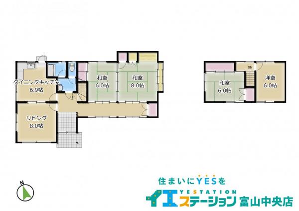 中古戸建 富山市下大久保1695-6  585万円
