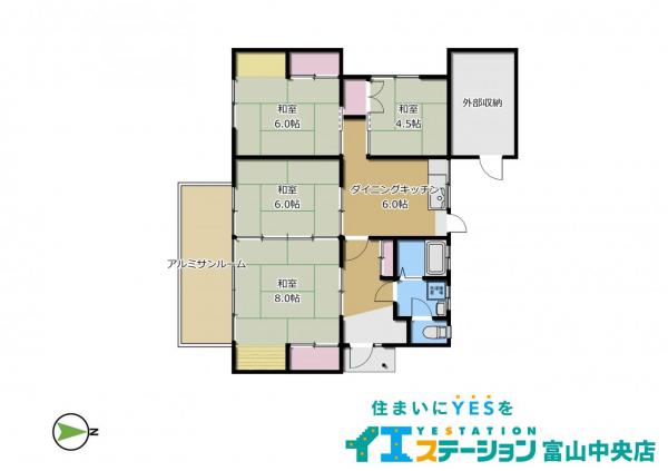 中古戸建 富山市田畑998-28 あいの風とやま鉄道東富山駅 260万円