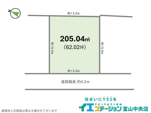 土地 富山市月岡町7丁目306 富山地鉄不二越上滝線開発駅 350万円