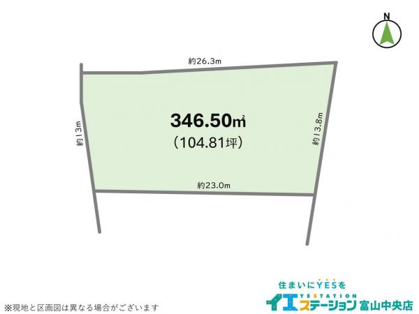 土地 富山市新千原崎13-2 富山地鉄富山港線蓮町(馬場記念公園前)駅 35万円