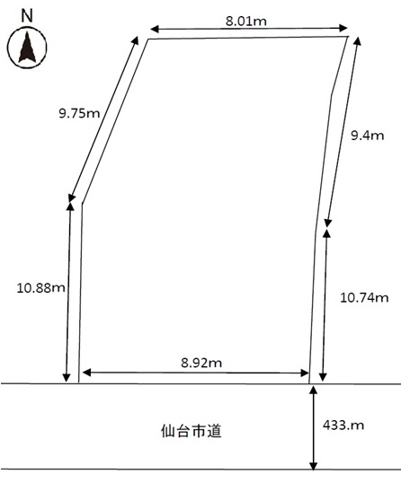 土地 仙台市太白区四郎丸字神明 JR東北本線(黒磯〜盛岡)南仙台駅 1250万円