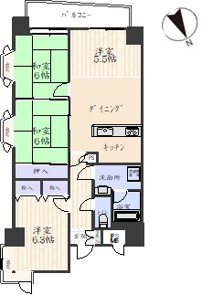 中古マンション 仙台市若林区河原町1丁目 仙台市営地下鉄南北線河原町駅 1790万円