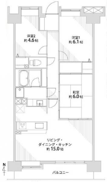 中古マンション 仙台市太白区西中田6丁目 JR東北本線(黒磯〜盛岡)南仙台駅 1890万円