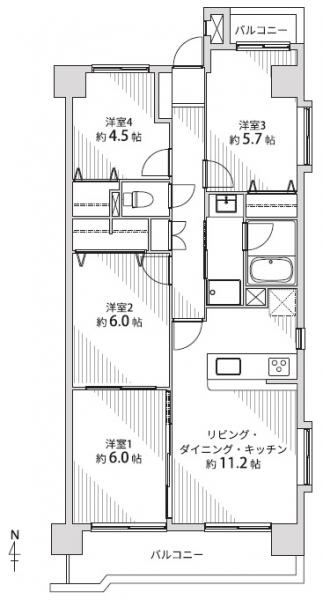 中古マンション 仙台市太白区西中田5丁目 JR東北本線(黒磯〜盛岡)南仙台駅 2090万円