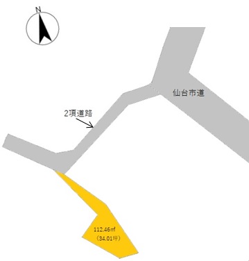土地 仙台市若林区弓ノ町 仙台市営地下鉄南北線愛宕橋駅 200万円