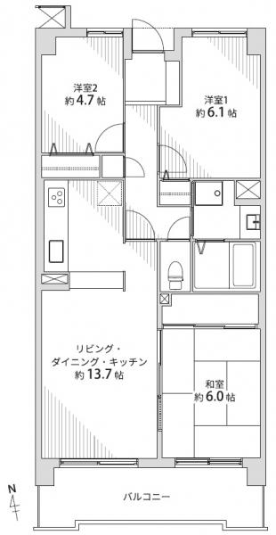 中古マンション 仙台市泉区八乙女2丁目 仙台市営地下鉄南北線八乙女駅 2390万円
