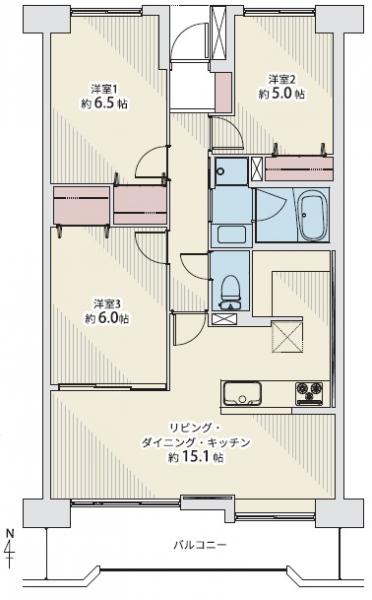 中古マンション 仙台市若林区遠見塚１丁目 仙台地下鉄東西線薬師堂駅 1,990万円