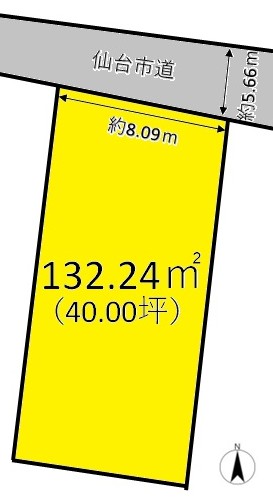 土地 仙台市宮城野区安養寺２丁目 JR東北本線（黒磯〜盛岡）東仙台駅 1,200万円