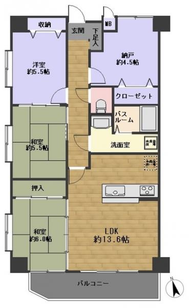 中古マンション 仙台市宮城野区福室７丁目 JR仙石線中野栄駅 1,598万円