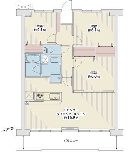 中古マンション 仙台市若林区中倉２丁目 仙台地下鉄東西線卸町駅 2,890万円