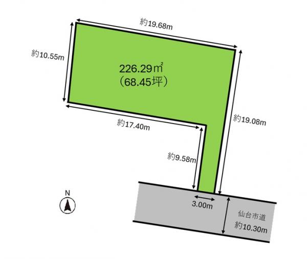 土地 仙台市若林区南小泉４丁目 仙台地下鉄東西線薬師堂駅 3,270万円