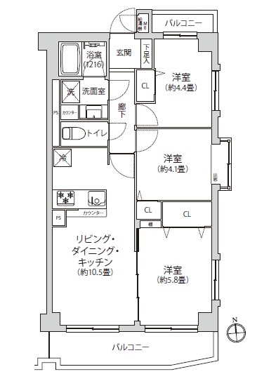 中古マンション 葛飾区東四つ木１丁目 京成押上線四ツ木駅 3,199万円