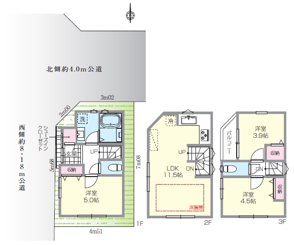 新築戸建 葛飾区東四つ木４丁目 京成押上線四ツ木駅 4,380万円