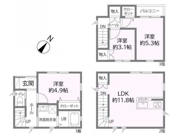 新築戸建 墨田区東向島２丁目 東武伊勢崎線曳舟駅 6,180万円
