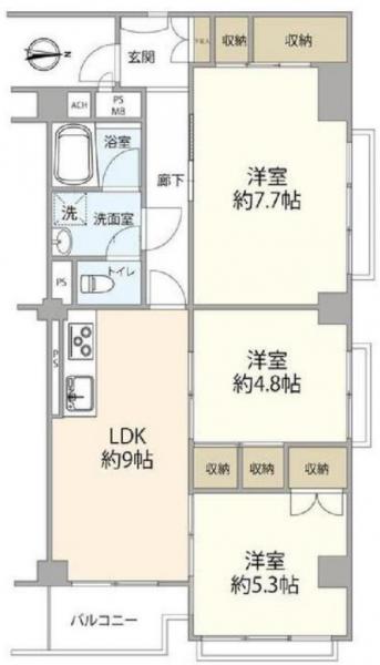 中古マンション 西東京市緑町1丁目8-3 西武新宿線田無駅 2480万円