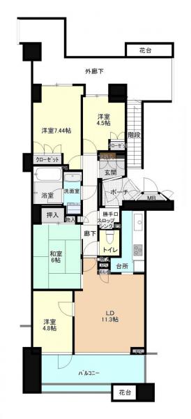 中古マンション 東京都西東京市柳沢２丁目１４−１５ 西武新宿線西武柳沢駅 4,080万円