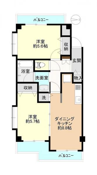 中古マンション 東村山市栄町３丁目 西武新宿線久米川駅 1,970万円