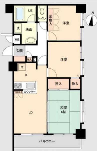 中古マンション 東村山市廻田町４丁目20-31 西武多摩湖線武蔵大和駅 1,480万円