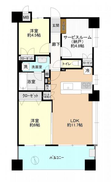 中古マンション 西東京市田無町７丁目 西武新宿線田無駅 3,499万円
