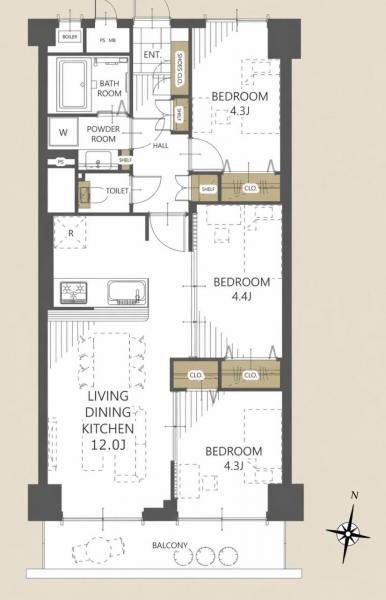 中古マンション 東村山市富士見町３丁目3-2-3 西武新宿線久米川駅 2,090万円